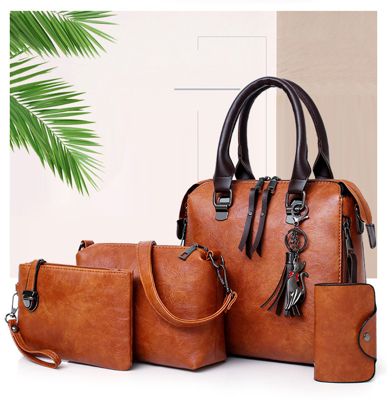 Leather4pcs/Set Handbag