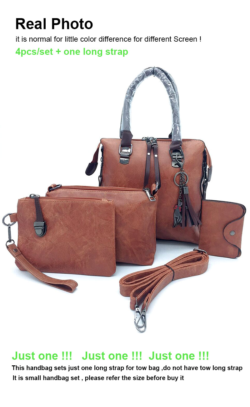 Leather4pcs/Set Handbag
