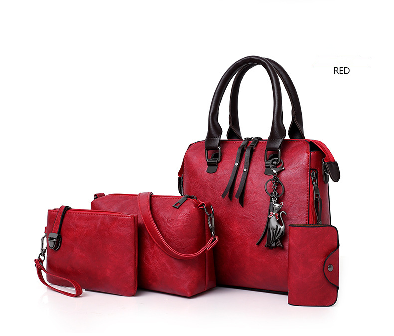 Leather4pcs/Set Handbag