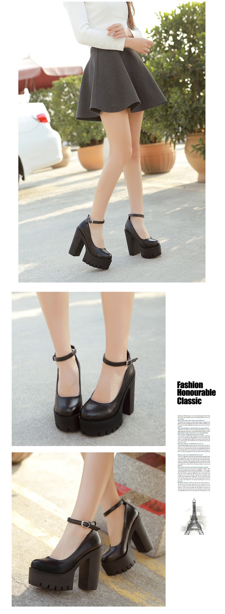 High-heeled shoes