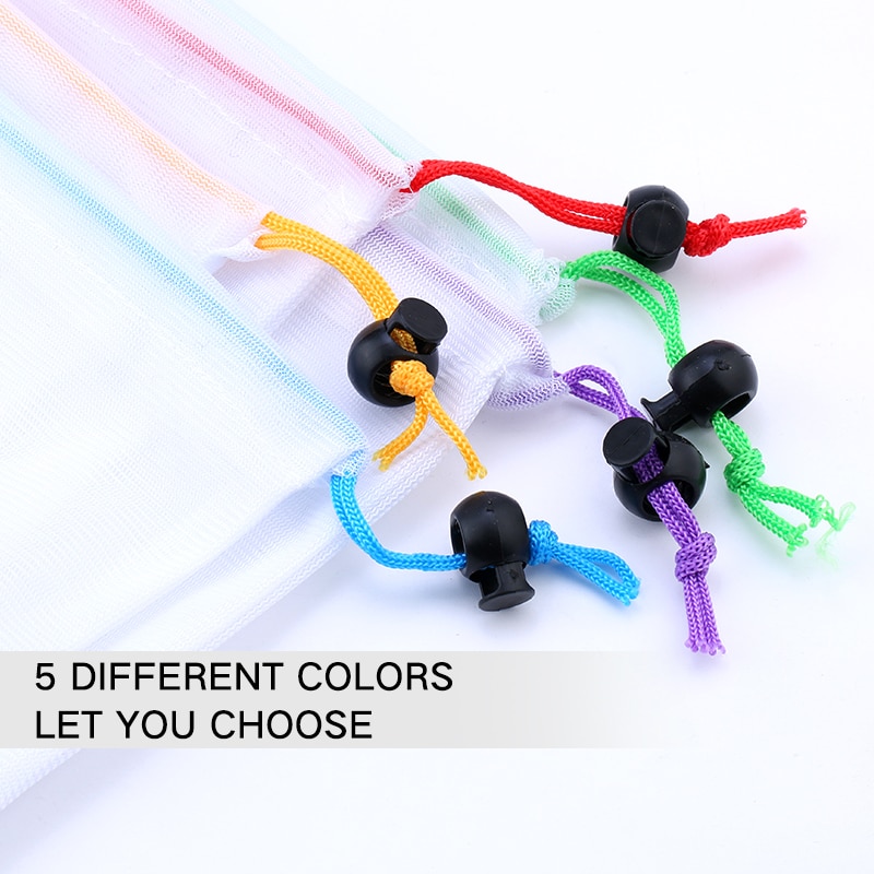 5pcs Colorful Reusable Net Bag 5pcs Colorful Reusable Net Bag