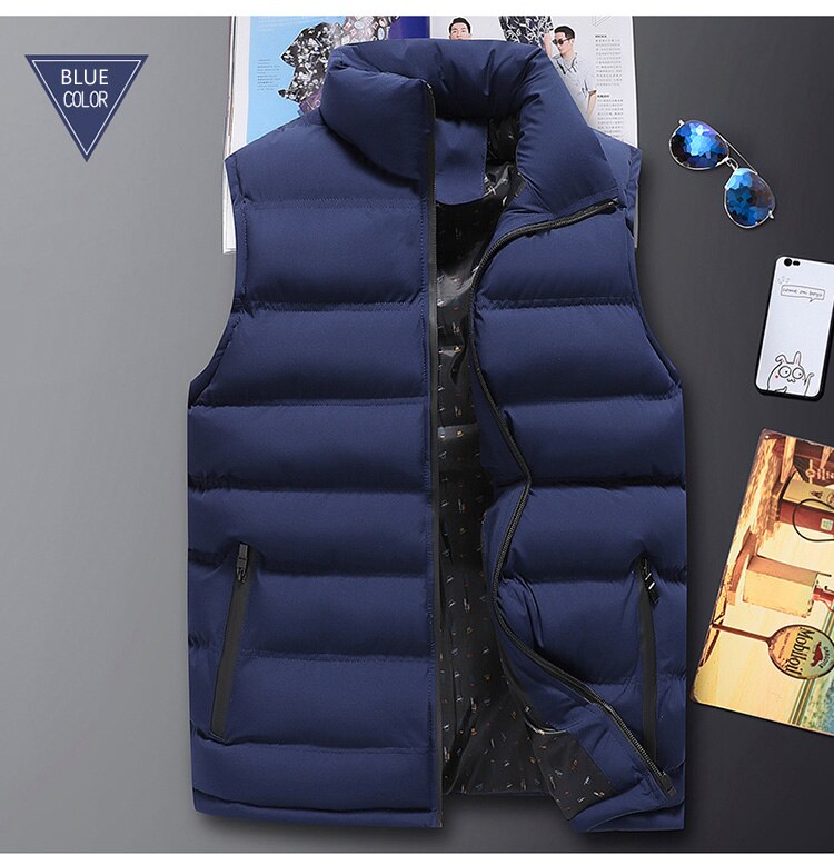 Warm Sleeveless Jacket Male