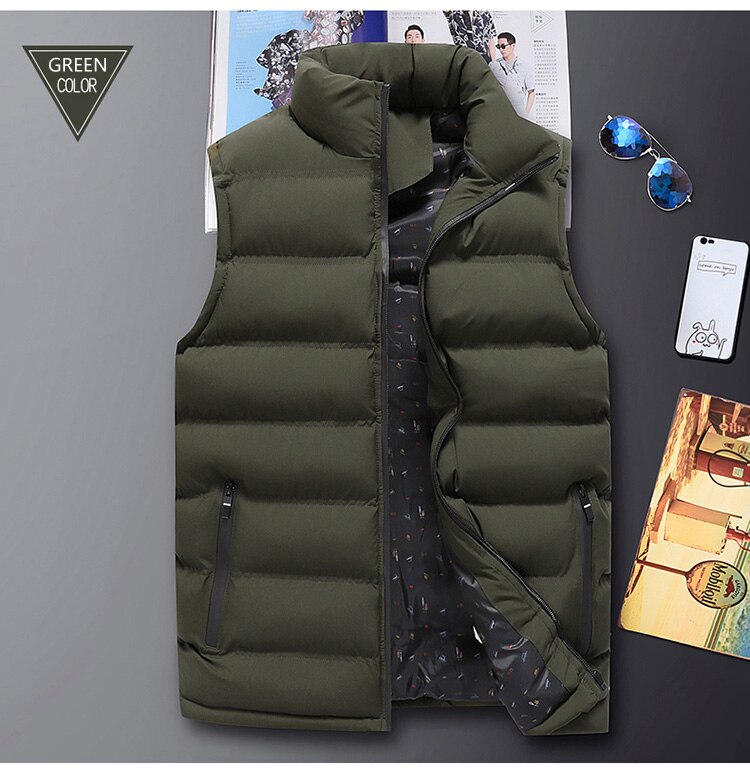 Warm Sleeveless Jacket Male