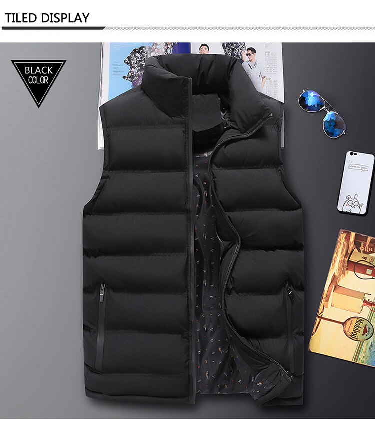 Warm Sleeveless Jacket Male