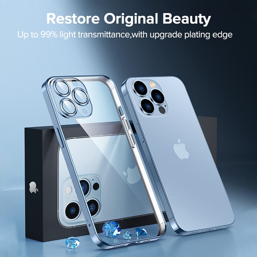 Plating Case For iPhone 13 12 Pro Max /Full Lens Cover and Shockproof Plating Case For iPhone 13 12 Pro Max /Full Lens Cover and Shockproof