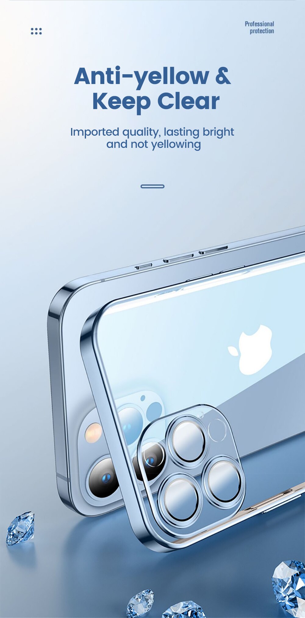 Plating Case For iPhone 13 12 Pro Max /Full Lens Cover and Shockproof