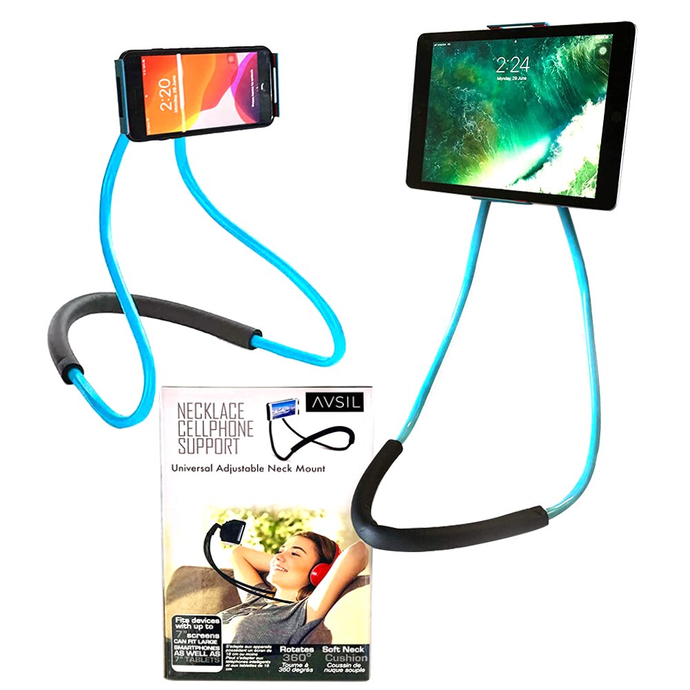Universal Flexible Lazy Neck Hanging Holder for Mobile and Tablet Universal Flexible Lazy Neck Hanging Holder for Mobile and Tablet