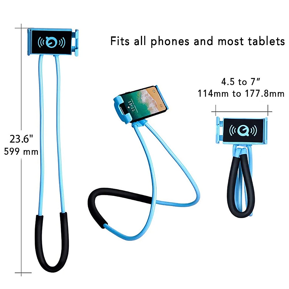 Universal Flexible Lazy Neck Hanging Holder for Mobile and Tablet Universal Flexible Lazy Neck Hanging Holder for Mobile and Tablet