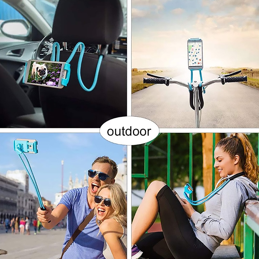 Universal Flexible Lazy Neck Hanging Holder for Mobile and Tablet Universal Flexible Lazy Neck Hanging Holder for Mobile and Tablet