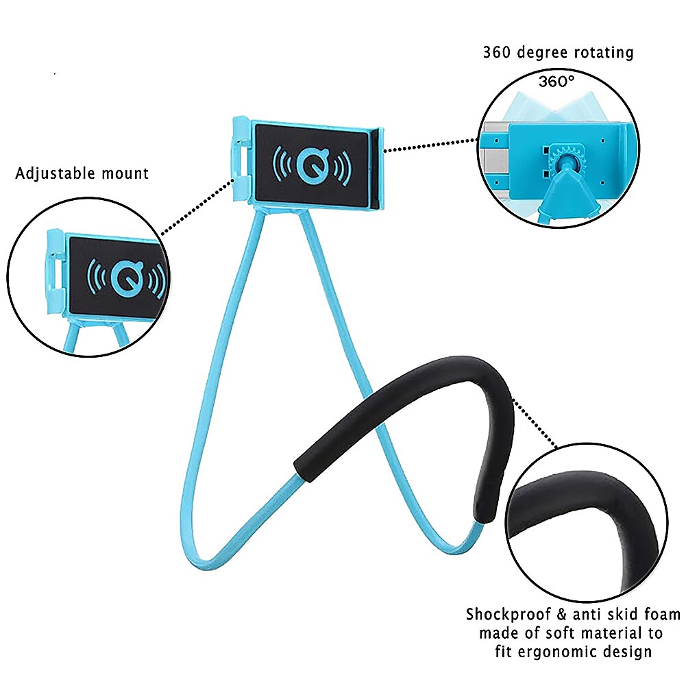 Universal Flexible Lazy Neck Hanging Holder for Mobile and Tablet Universal Flexible Lazy Neck Hanging Holder for Mobile and Tablet