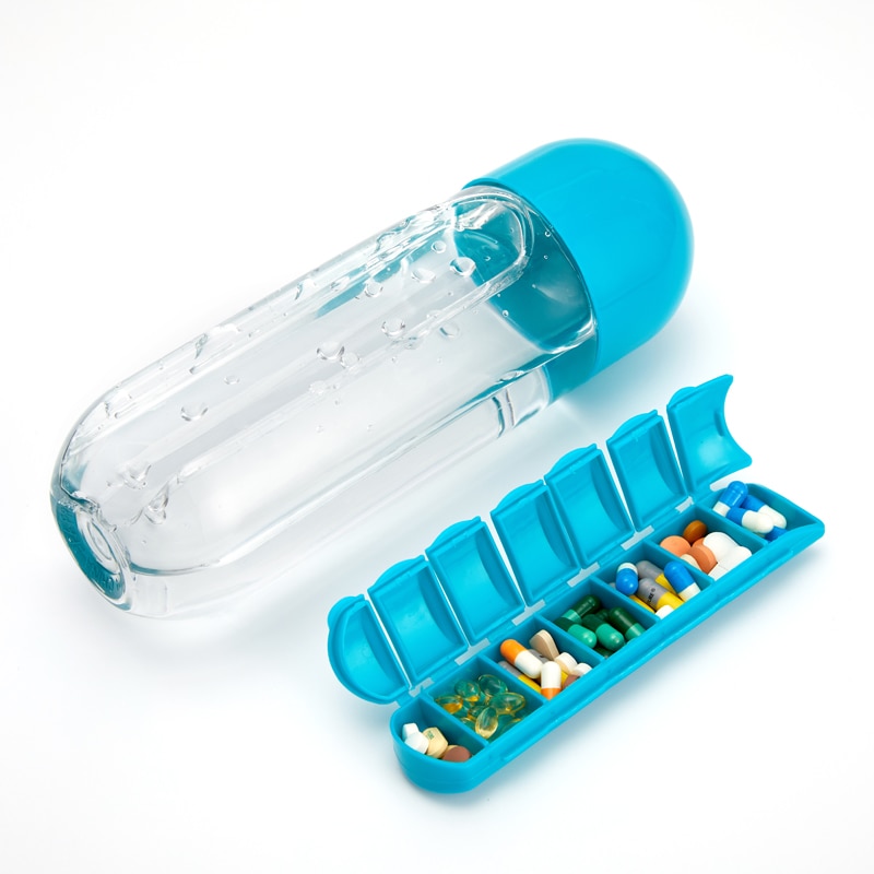 Water Bottle with Pillbox