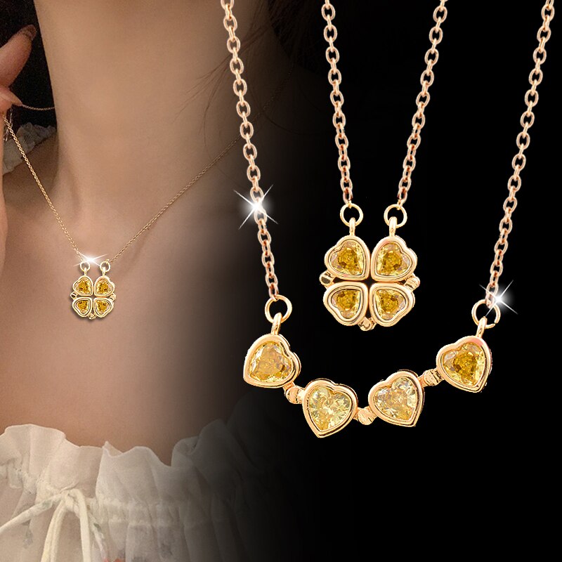 Crystal heart flower pendant Crystal heart flower pendant