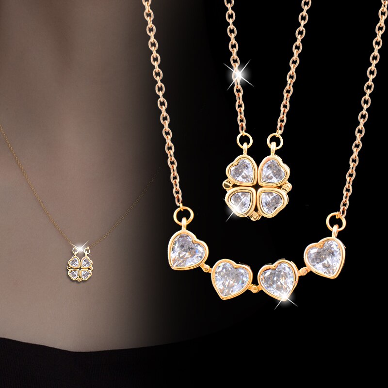 Crystal heart flower pendant Crystal heart flower pendant