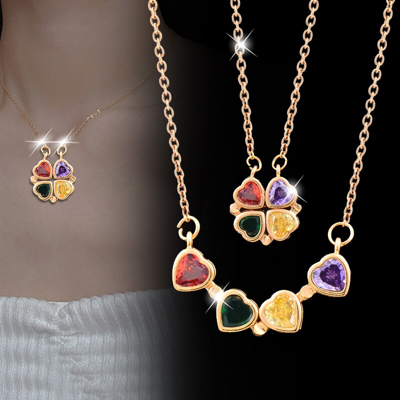 Crystal heart flower pendant Crystal heart flower pendant