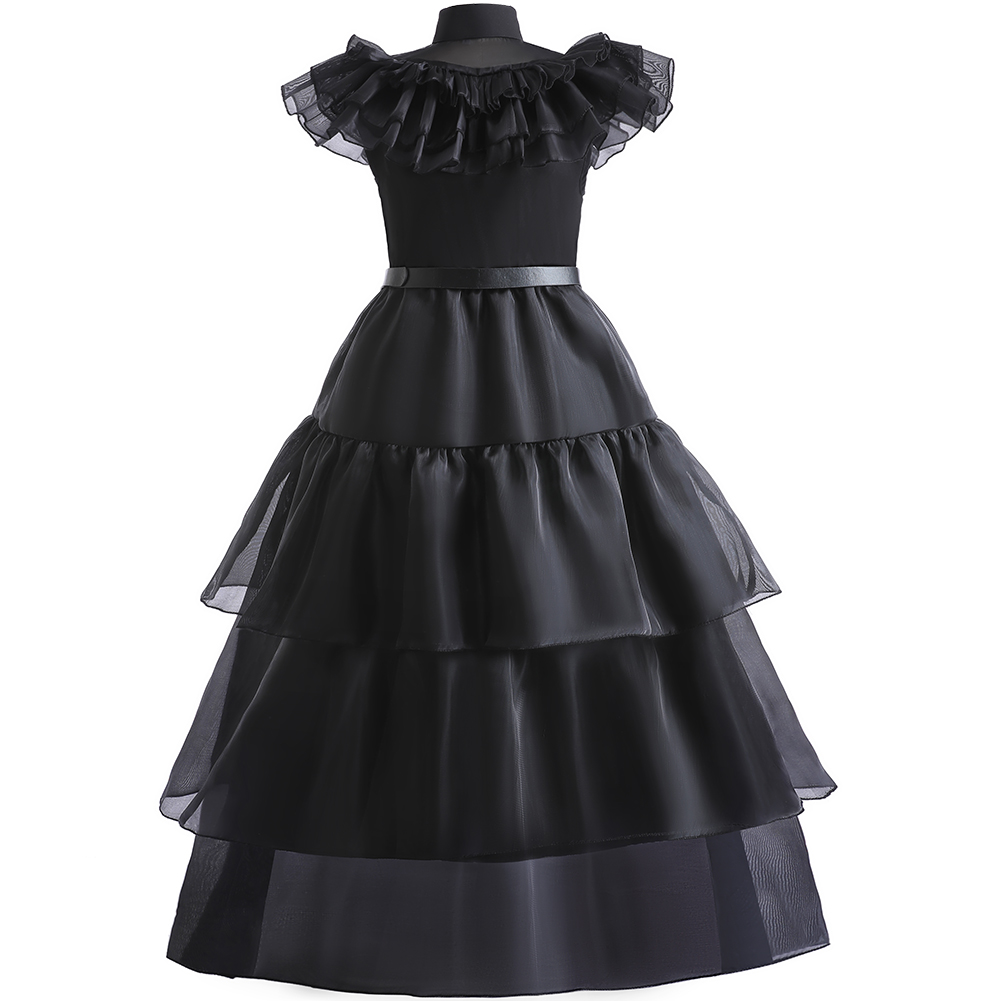 Addams Girl Costume  For Kids 5-14 Years