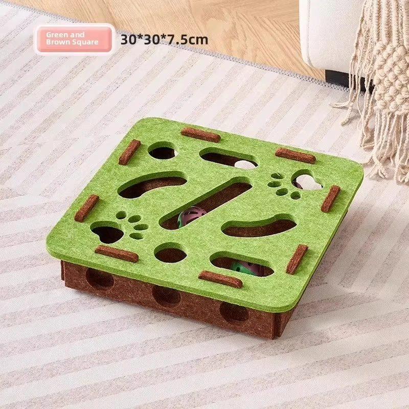 Puzzle Toy Felt Box For Cat Exercises Puzzle Toy Felt Box For Cat Exercises