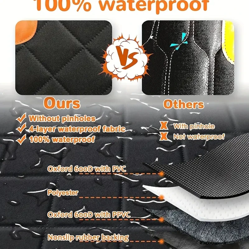 Universal Pet Seat Cover for Car Rear Seat, 100% Waterproof Universal Pet Seat Cover for Car Rear Seat, 100% Waterproof