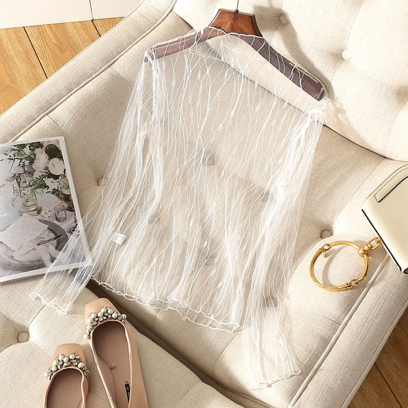 Long Sleeve Lace Blouse