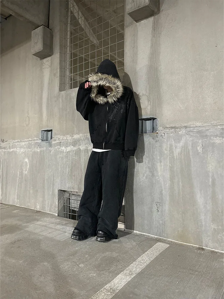 Faux Fur Collar Hoodies