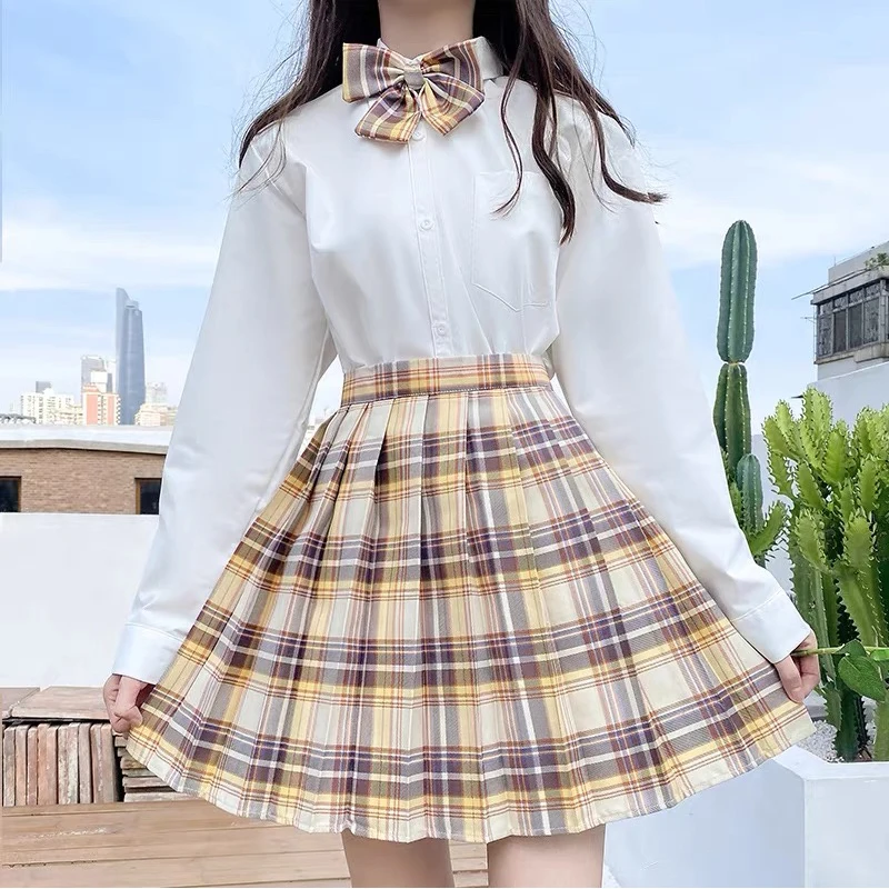 ZOKI Plaid Women Pleated Skirt Bow Knot Summer High Waist Preppy Girls Dance Mini Skirt Cute A Line Harajuku Sexy Japan Faldas