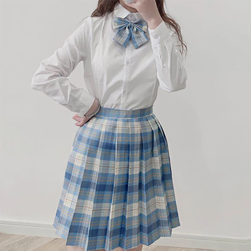 ZOKI Plaid Women Pleated Skirt Bow Knot Summer High Waist Preppy Girls Dance Mini Skirt Cute A Line Harajuku Sexy Japan Faldas