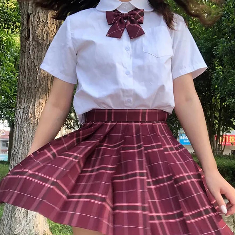 ZOKI Plaid Women Pleated Skirt Bow Knot Summer High Waist Preppy Girls Dance Mini Skirt Cute A Line Harajuku Sexy Japan Faldas