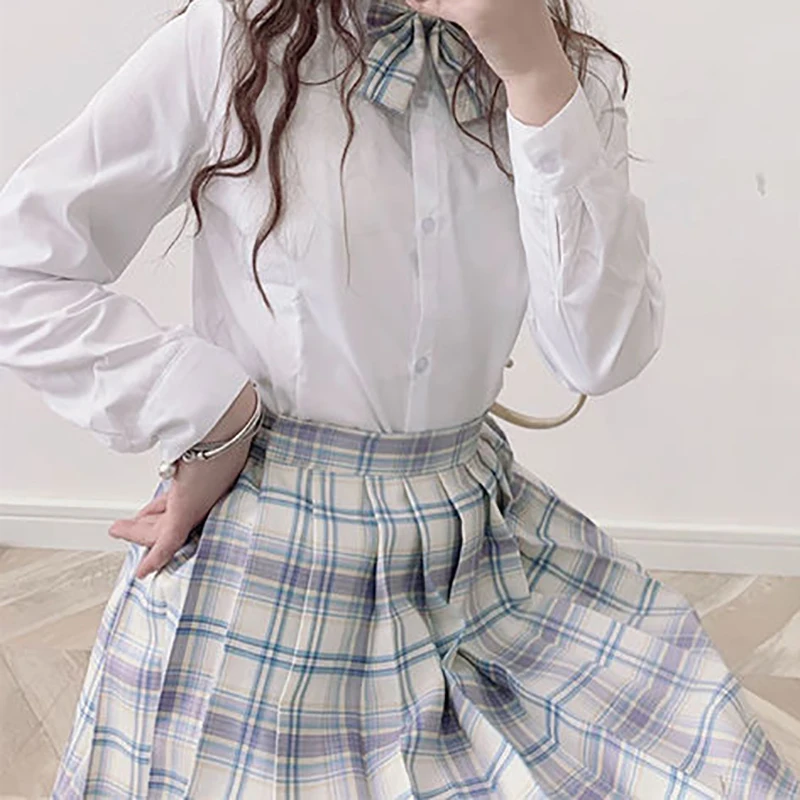 ZOKI Plaid Women Pleated Skirt Bow Knot Summer High Waist Preppy Girls Dance Mini Skirt Cute A Line Harajuku Sexy Japan Faldas