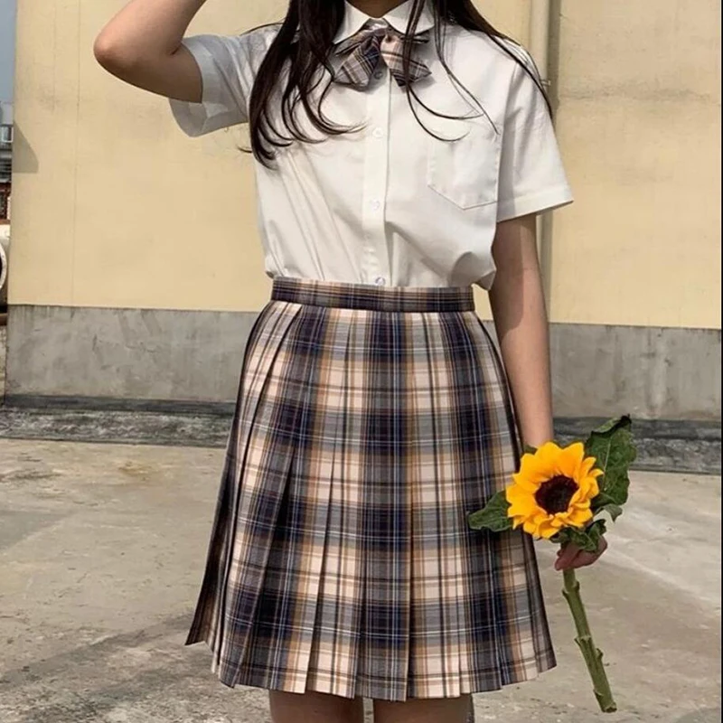 ZOKI Plaid Women Pleated Skirt Bow Knot Summer High Waist Preppy Girls Dance Mini Skirt Cute A Line Harajuku Sexy Japan Faldas