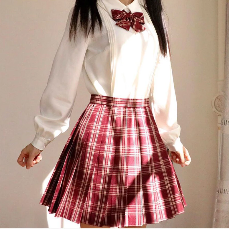 ZOKI Plaid Women Pleated Skirt Bow Knot Summer High Waist Preppy Girls Dance Mini Skirt Cute A Line Harajuku Sexy Japan Faldas